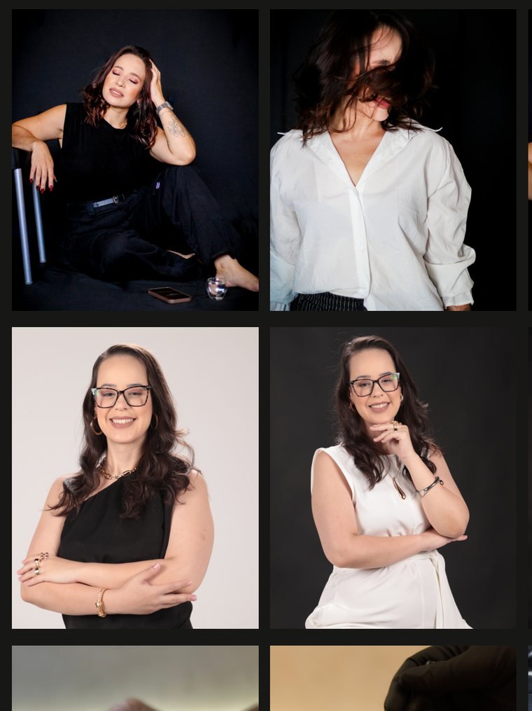 Prévia de produção de conteúdo fotográfico